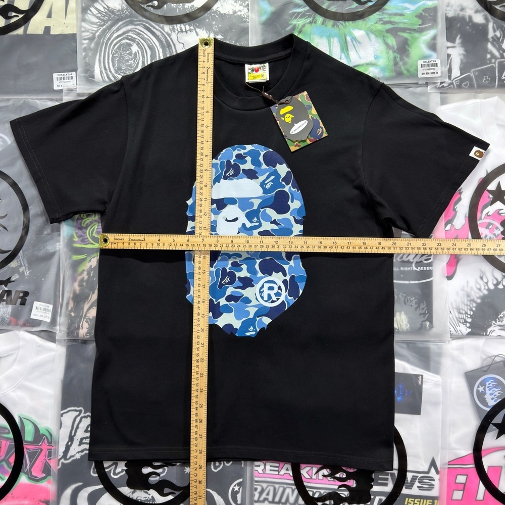 BAPE ABC Camo Big Ape Head Tee ‘Black’ - Picture 2 of 8